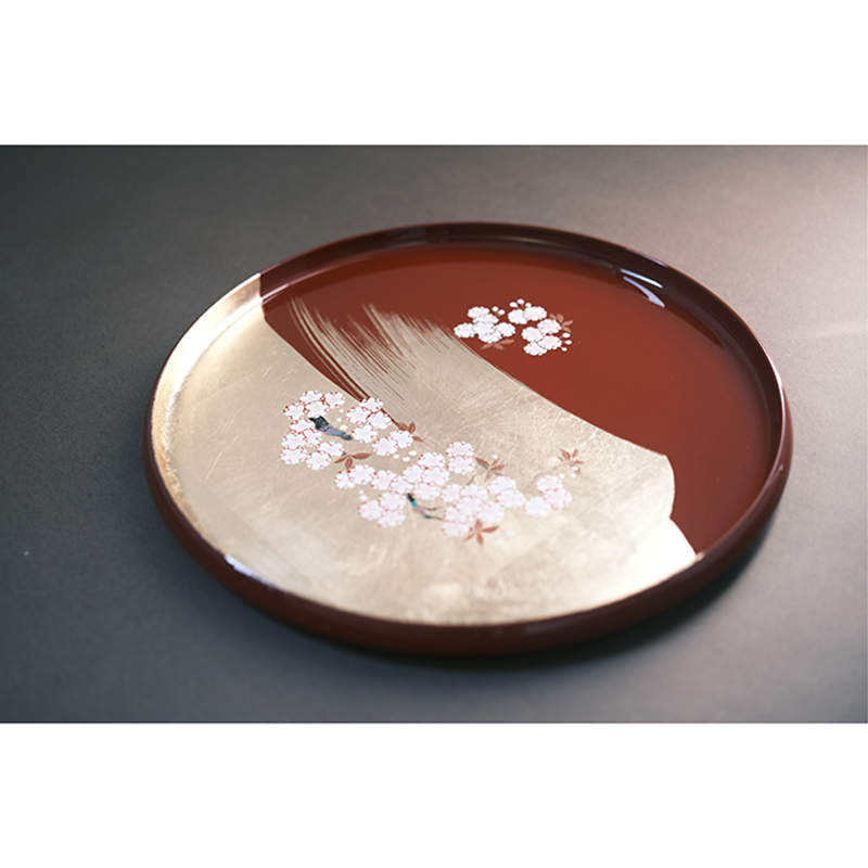 结婚敬酒红色托盘漆器日式