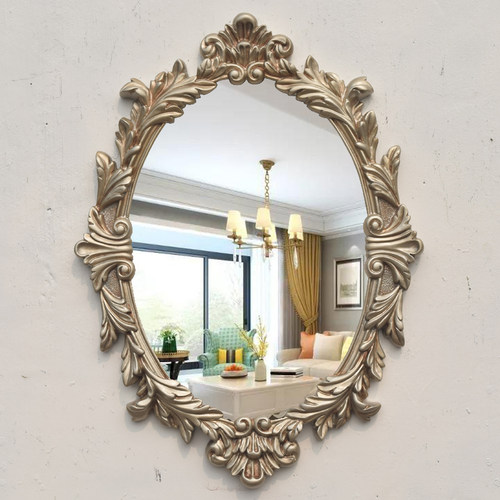 欧式复古椭圆装饰镜浴室镜