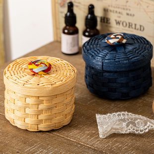 圆形花罐纸藤编织手工课材料包创意手工仿藤编手工礼物拍照装饰