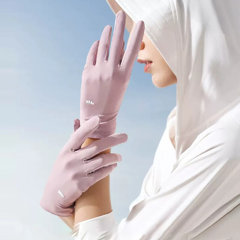 蕉下防晒手套长短款薄防紫外线骑行保暖透气防滑触屏焦下冰丝袖套