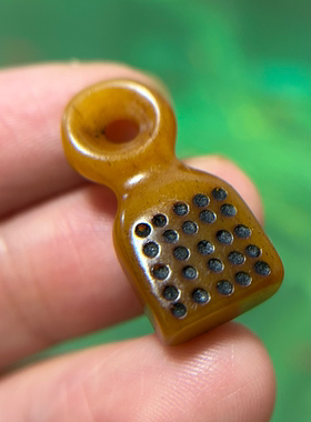 藏传咒点牌子老牦牛骨手工双面雕刻精工吊坠挂件文玩小元素配饰卡