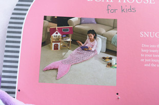 美人鱼尾巴INS风 法兰绒烫金 出口 儿童睡袋