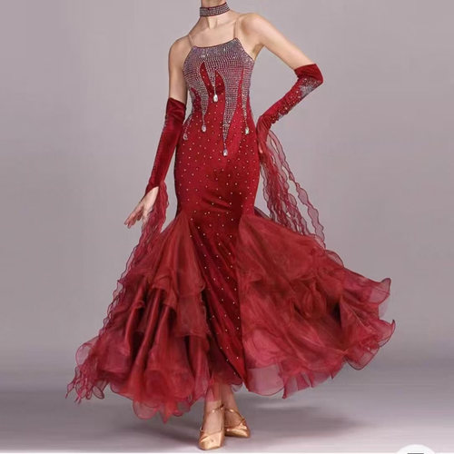 摩登女郎开场舞大摆裙连衣裙