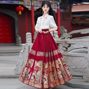 古装新中式订婚18岁毕业成人礼礼服裙马面裙套装高中生少女孩汉服