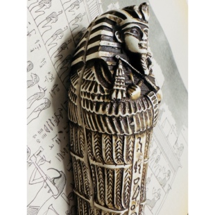 现货 古埃及法老图坦卡门金棺摆件大号 可打开 吸金财库密码