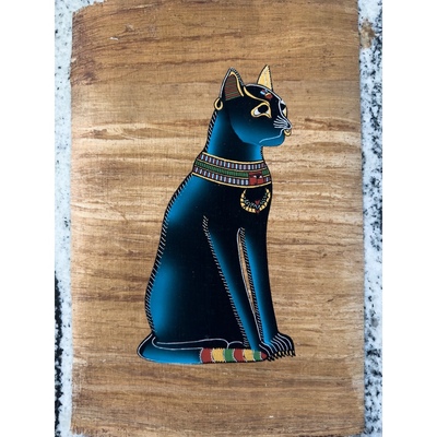 埃及纸莎草画猫神贝司特