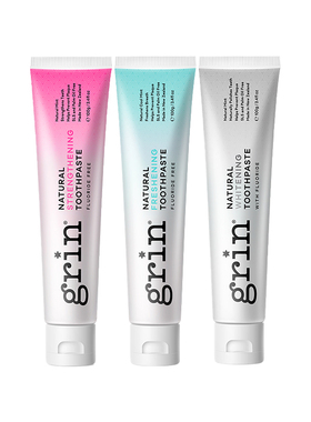 新西兰进口grin格润安天然修复牙釉质炫亮牙膏清新薄荷含氟防蛀