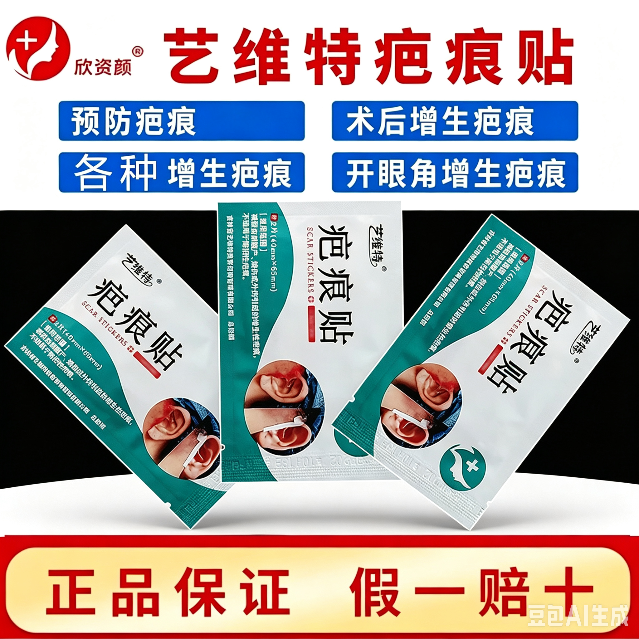吉林艺维特疤痕贴双眼皮去增生