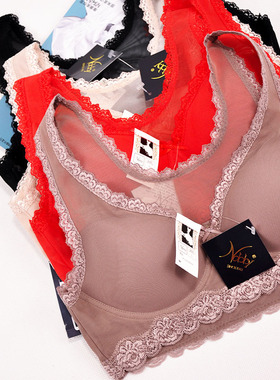 韩国Nobby无痕文胸无钢圈蕾丝睡眠聚拢背心式舒适透气薄款内衣女