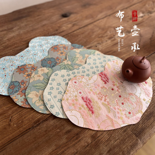 新中双面防水壶承垫茶席禅意布艺简约干泡茶盘垫中式防滑隔热垫子