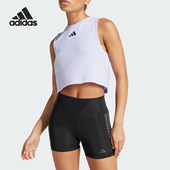 女士圆领凉爽透气运动健身T恤背心JJ3495 夏季 Adidas 阿迪达斯正品
