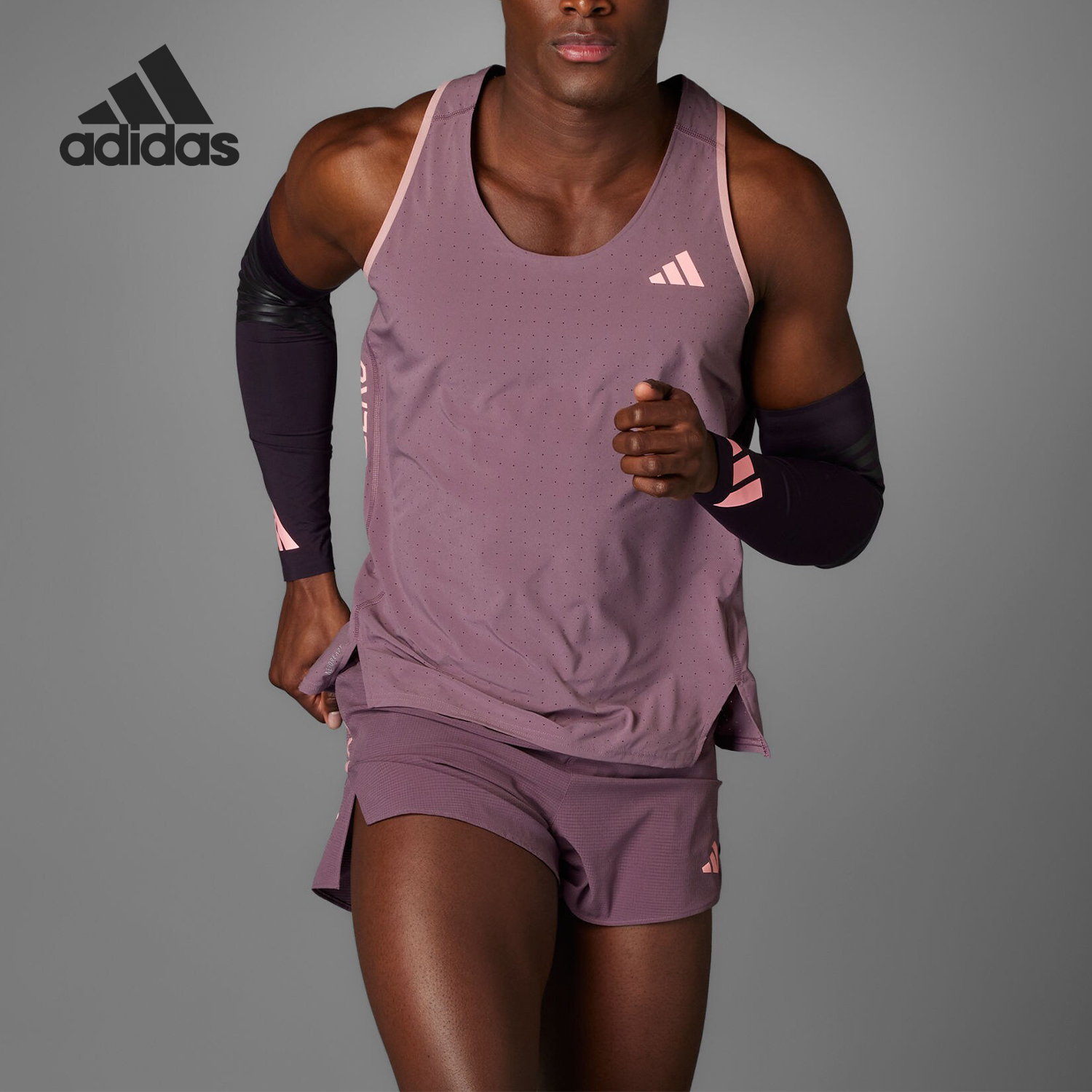 Adidas/阿迪达斯官方正品ADIZERO SNGLT M男士跑步修身背心IW6636