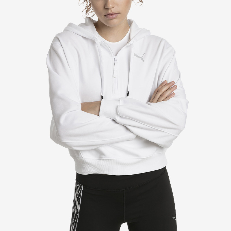 Puma/彪马正品Feel It Cover up女士连帽半拉链卫衣517384-06