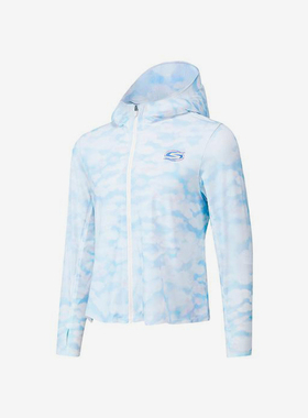 Skechers/斯凯奇正品春秋款儿童拉链印花针织连帽外套P225G054