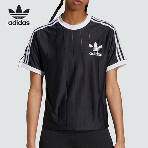 Adidas/阿迪达斯正品三叶草女士宽松圆领运动休闲短袖IX5505