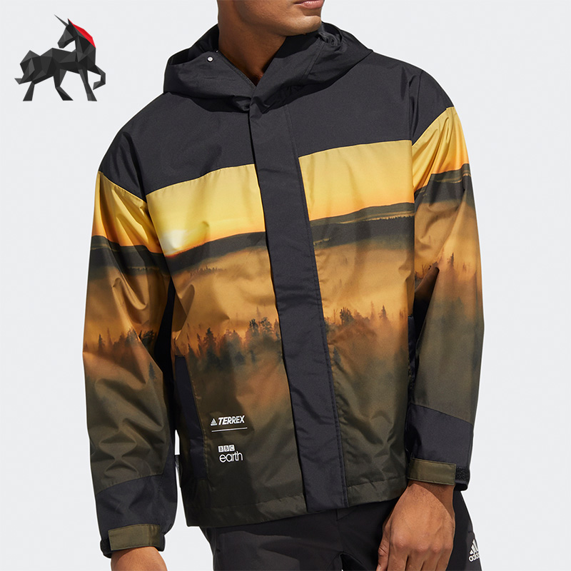 阿迪达斯男子连帽保暖夹克