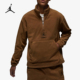 耐克正品 JORDAN男士 摇粒绒半拉链立领经典 Nike 卫衣FD7864 281