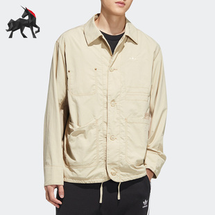 Adidas/阿迪达斯正品三叶草运动工装男子牛仔夹克外套HM8015