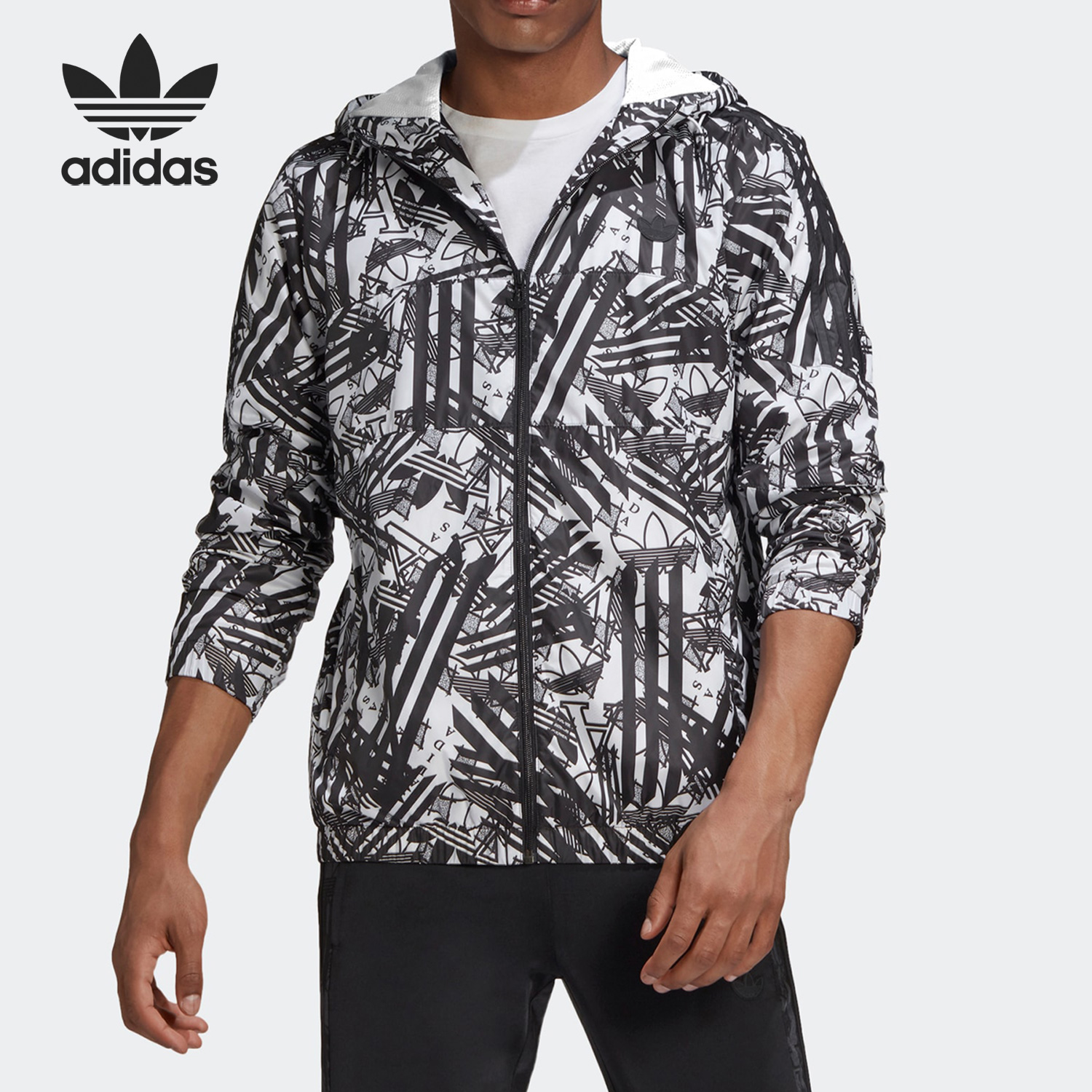 Adidas/阿迪达斯官方正品三叶草男子运动防风长袖夹克外套GJ6772
