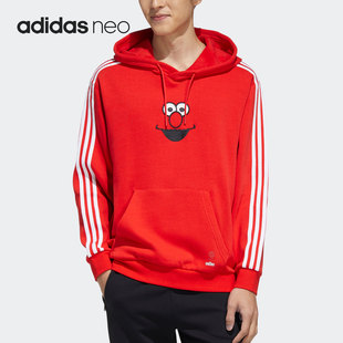 Adidas/阿迪达斯neo芝麻街联名新年款男女连帽卫衣HD7300