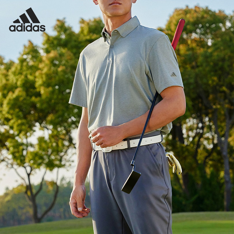 Adidas/阿迪达斯官方正品新款男子高尔夫运动短袖POLO衫HS1110