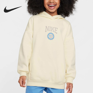 Nike/耐克正品运动大童柔软宽松保暖加绒连帽卫衣HJ3371-113