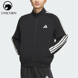 Adidas/阿迪达斯正品2025秋季款男士耐穿针织立领运动外套KC2884