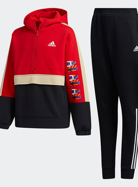 Adidas/阿迪达斯正品春季大童装训练运动休闲保暖套装 GP0536