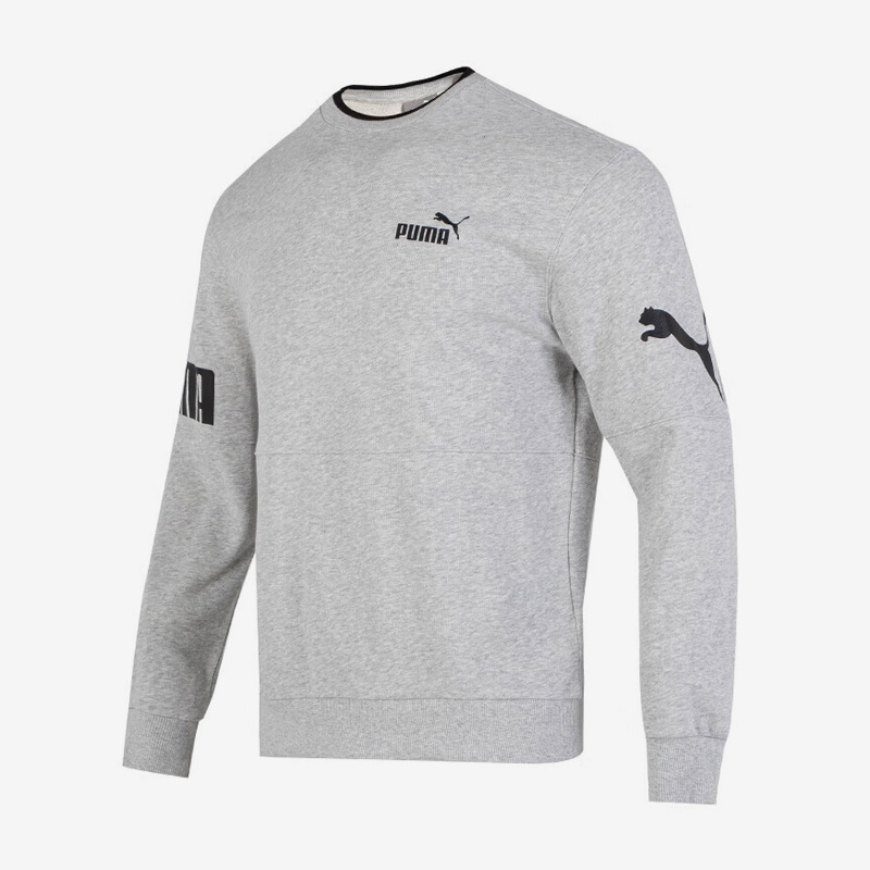 Puma/彪马正品春季新款男子运动休闲宽松套头卫衣676666-04