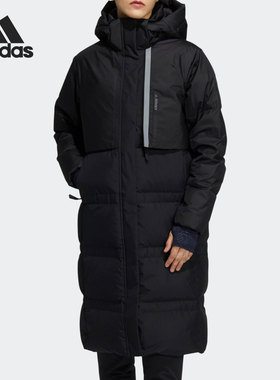 Adidas/阿迪达斯正品女子舒适连帽运动休闲保暖羽绒服 H13861