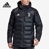 男子尤文图斯足球中短款 Adidas 阿迪达斯正品 保暖运动棉服DX9202