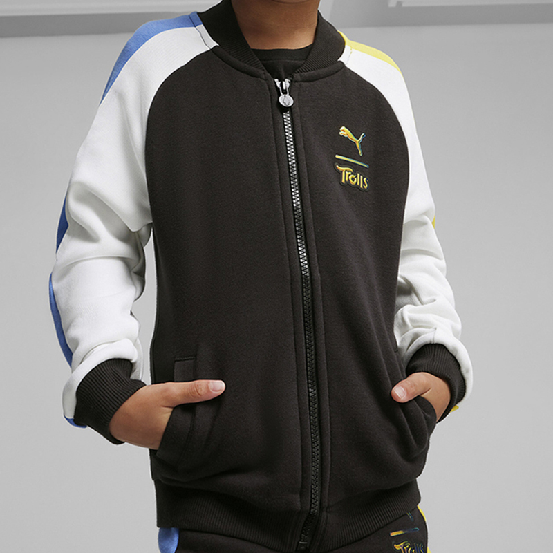Puma/彪马官方正品2024秋季新款儿童运动休闲宽松户外拼接外套