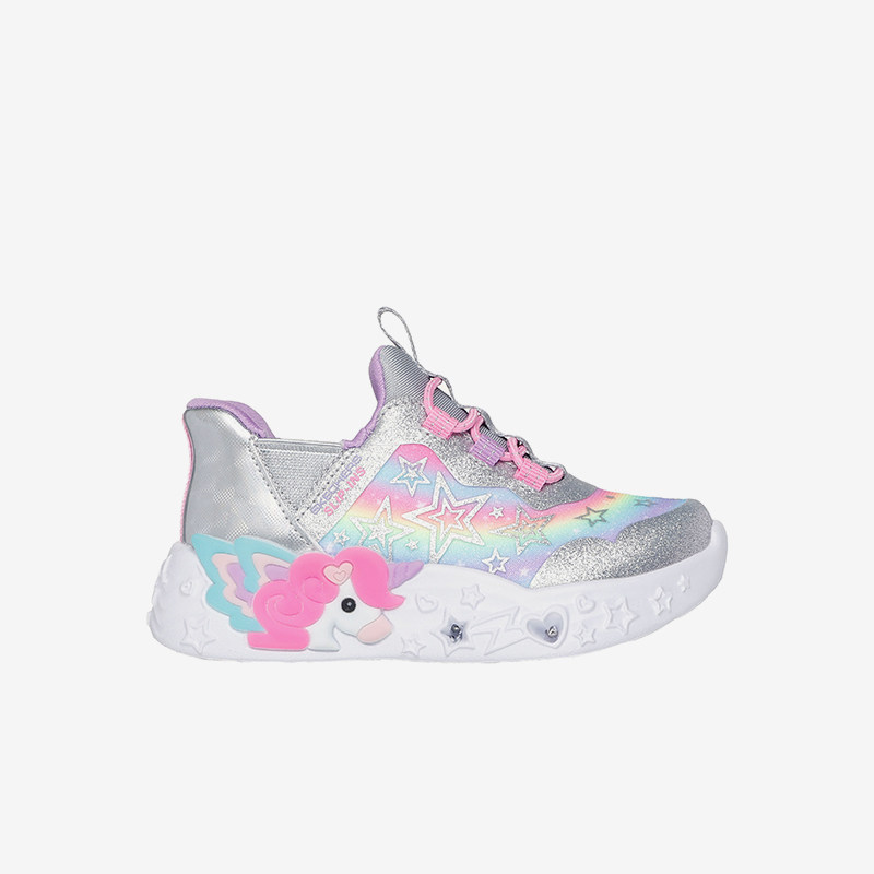 Skechers/斯凯奇正品2024冬季新款小童运动时尚彩虹休闲鞋