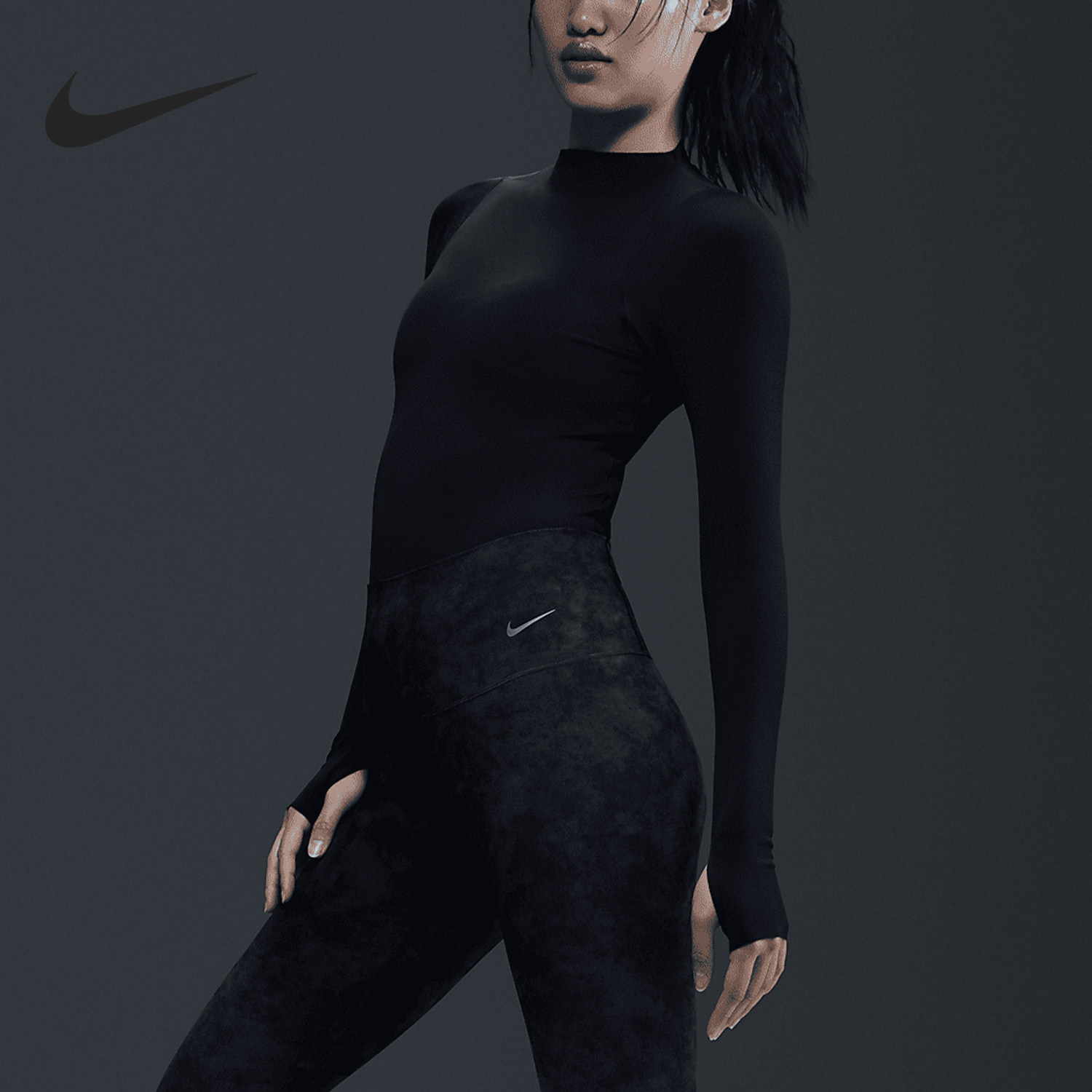 Nike/耐克正品新款女士针织时尚紧身长袖T恤FN3023-010