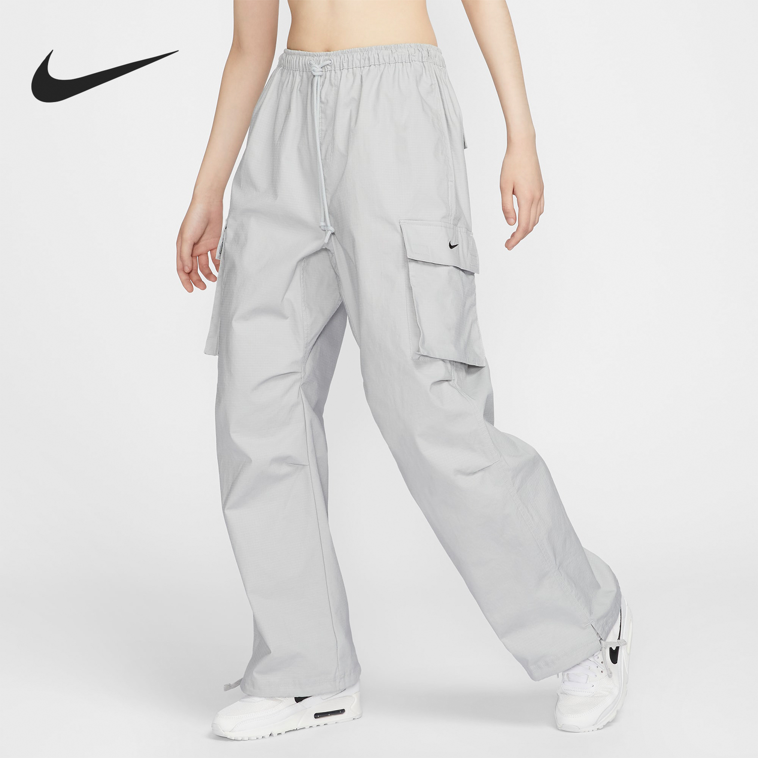 耐克女士宽松阔腿工装长裤