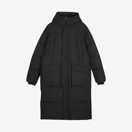 Skechers/斯凯奇官方正品2023新款男子防风长款梭织运动羽绒服