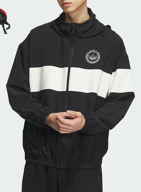 Adidas/阿迪达斯正品三叶草男子经典运动连帽夹克外套IU4793