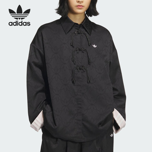 Adidas/阿迪达斯正品2025 三叶草女士新中式透气经典外套KB6407