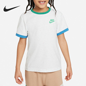 耐克正品 2024年新款 小童印花休闲透气短袖 Nike T恤HF2119 100