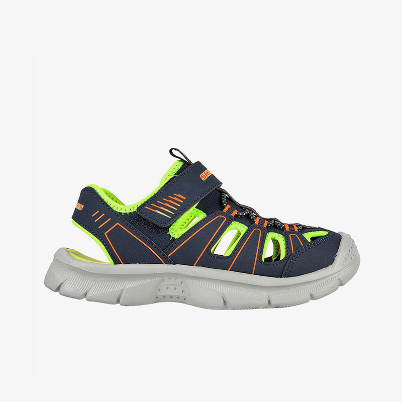Skechers/斯凯奇官方正品夏季男童时尚轻便透气休闲运动包头凉鞋