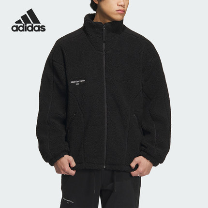 Adidas/阿迪达斯官方正品冬季新款男女仿羊羔绒保暖外套IQ1366