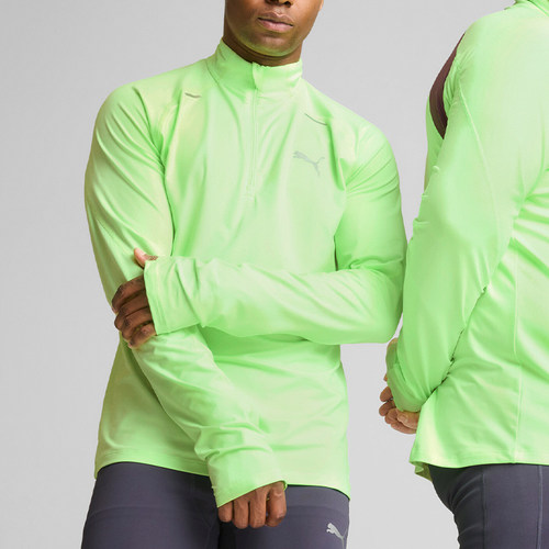 Puma/彪马正品新款男士跑步运动立领反光轻盈T恤526347-34