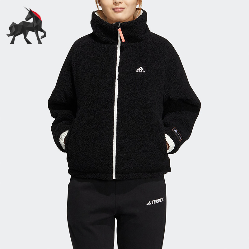 Adidas阿迪达斯女子双面棉服外套