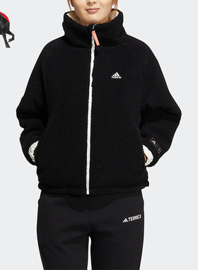 Adidas/阿迪达斯正品W Y23 RVSB PD J女子双面外套棉服HY7218