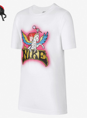 Nike/耐克正品夏大童运动休闲舒适独角兽印花短袖 DR9722-100