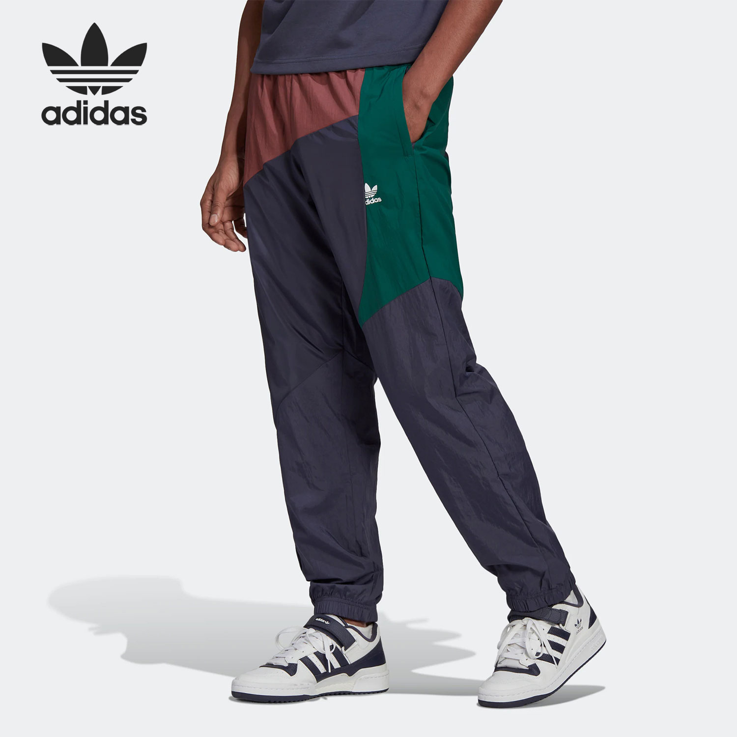 阿迪达斯三叶草男子梭织运动长裤
