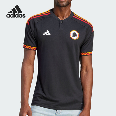 Adidas/阿迪达斯官方正品新款男子罗马球迷版足球短袖T恤IK7170