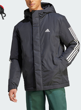 Adidas/阿迪达斯正品冬季男子休闲保暖连帽棉服IP2537