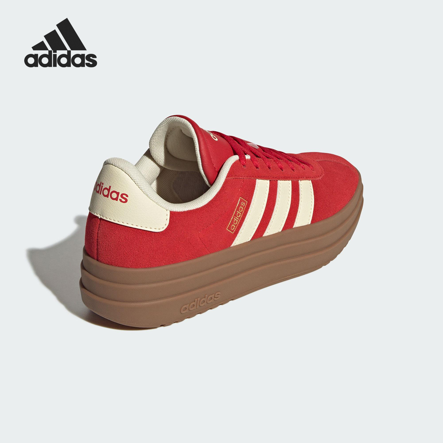 Adidas/阿迪达斯正品VL COURT BOLD女士经典厚底耐磨板鞋KJ6852