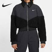 耐克正品 ICON 女子起绒拼接短款 Nike 夹克外套DD5093 010